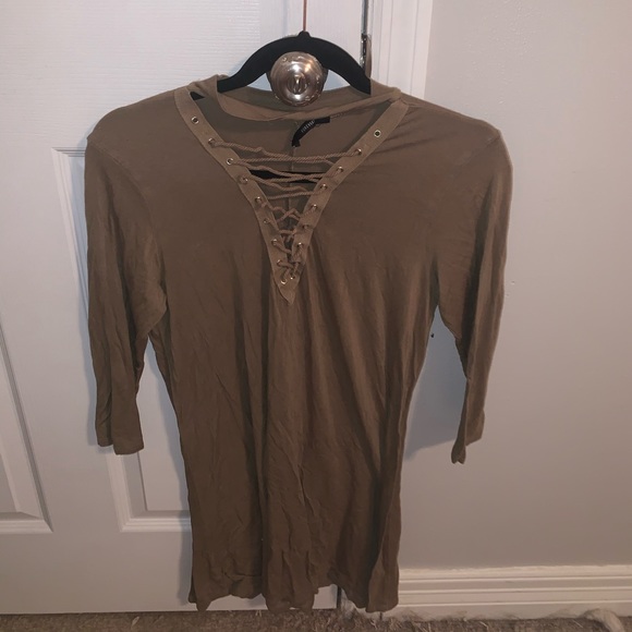 Forever21 Army Green mini dress - Picture 2 of 3